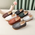 thumbnail image 5 of GiLiling Girls Casual Loafers, Slip-On Microfiber Leather Shoes with Non-Slip TPR Sole, Comfortable Flat Footwear for School Daily Wear (Brown, 6-7 Years), 5 of 5