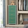 thumbnail image 2 of Crestlive Products 5 Drawers Fabric Dresser Vertical Storage Tower,Green, 2 of 8
