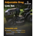 thumbnail image 2 of Steering Drag Link, Compatible with Craftsman LT2000/Husqvarna/Poulan/Roper/Weed Eater Lawn Mowers, Riding Lawnmower Control Arm, Draglink Bar w/Adjustable Tie Rod End, Replace#175121, 532175121, 2 of 6