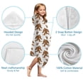 thumbnail image 7 of White Bigfoot and Footprint Pattern Hooded Bath Towel，50"x30" for Ages 3 To 12 Kids, Quick Dry Lightweight Soft Microfiber Hood Beach Towel Cover Up for Kids, 7 of 7