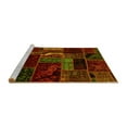 thumbnail image 2 of Ahgly Company Machine Washable Indoor Rectangle Oriental Yellow Modern Area Rugs, 2' x 4', 2 of 4