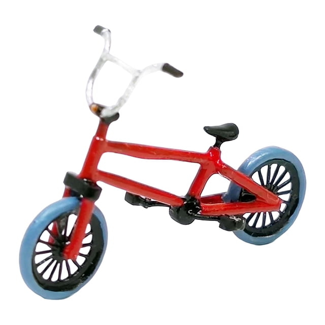 Modelo de bicicleta modelo de vehículos, juguete de bicicleta, oficina en casa, figuras en miniatura, decoración de escritorio de arte, escultura , ROJO CUTICAT Mini bicicleta realista