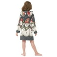 thumbnail image 7 of FORMRS Niños Bathrobe Unisex Hooded Robe Soft Plush Pajamas Sleepwear, Size 10-12T, Red Snowmen, 7 of 7