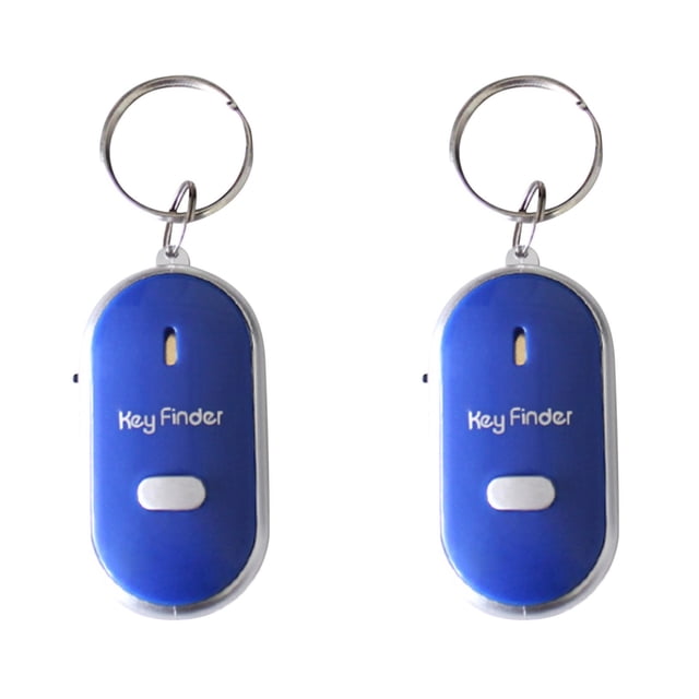 TIMIFIS 2PCS Keychain LED Light Torch Remote Sound Control Lost Key Finder Whistle Sound Item Key Locator Device Gift