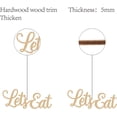 1pc Let's Eat Wall Decor Wood Sign Script Word Cutout Laser Cut ...