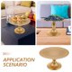 thumbnail image 3 of ADDHAT Elegant Golden Iron Cake Tray Para Postres Y Snacks Con Base Elevada, 3 of 5