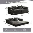 thumbnail image 3 of 78'' Convertible Folding Sofa Bed, Floor Sleeper Sofa Couch with Fixed-Shape Frame, Compression Comfy Couch, Boneless Modular Sectional Sofa, No Assembly Required, for Living Room, Bedroom, Black, 3 of 8