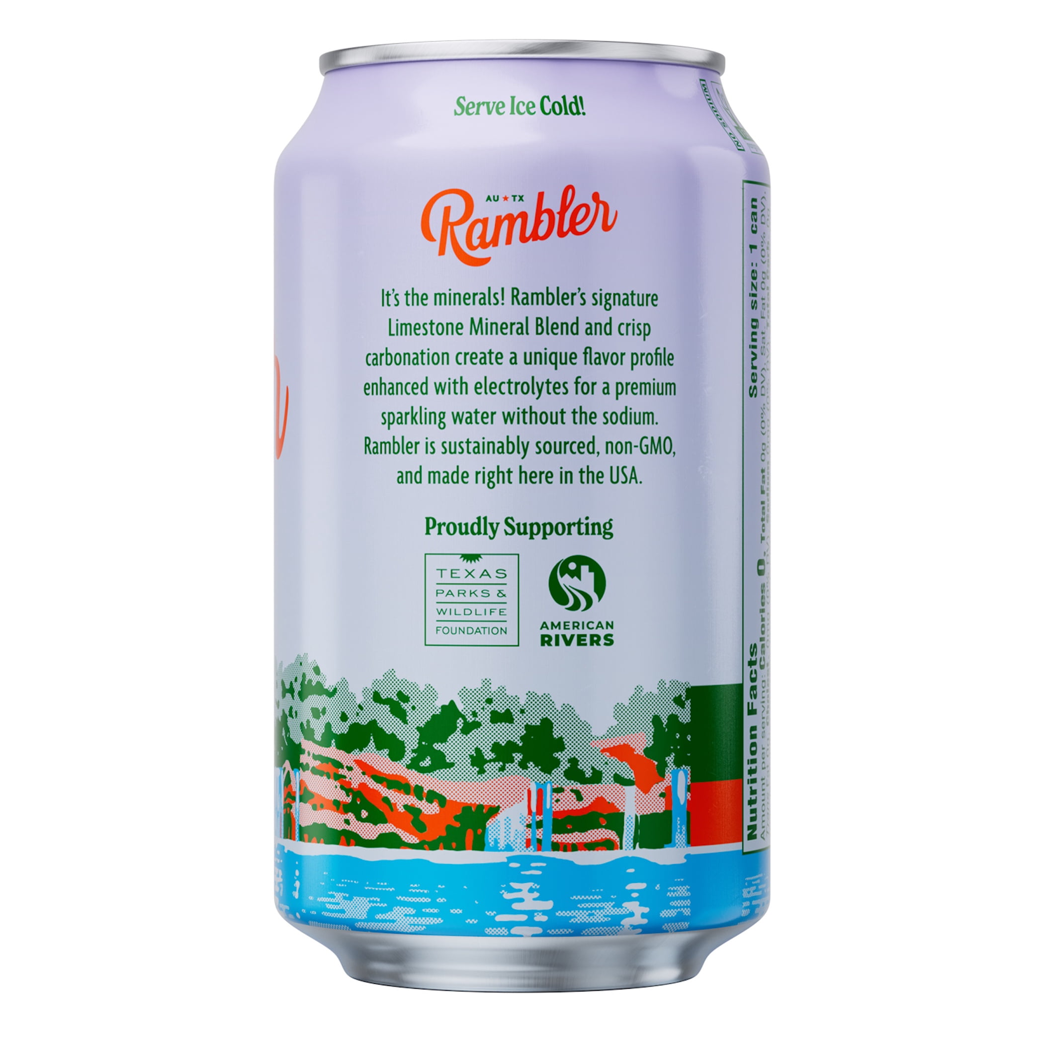 (3 pack) Rambler Blackberry Sparkling Water 8 - 12 fl oz Cans