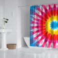 thumbnail image 2 of Colorful Tie Dye Mandala Pattern Shower Curtain 84"x72" ,Bathroom Decorative Shower Curtains Set with 12 Hooks,Modern Waterproof Washable Shower Curtain, 2 of 6