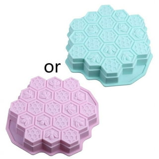 19 Cell Silicone Bee Honeycomb Cake Mold Silicone Cake Mold Handmade Soap  Biscuit Mold Food Grade Baking Supplies Honeycomb Mold