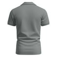 thumbnail image 5 of YLSDY Men's Casual Button Collared Shirts Classic Button Basic Short Sleeve Shirt Gradient Soft Tees Golf Stylish Tops Dark Gray XXXL, 5 of 6
