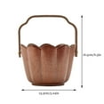 thumbnail image 2 of Vintage Ceramic Serving Basket with Handle, Rustic Fruit Bowl for Snacks & Kitchen Table Centerpiece, 2 of 6