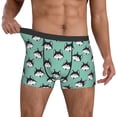 thumbnail image 3 of Mens Underwear, Cute Cartoon Husky Funny Green Sexy Mens Underwear Boxer Briefs, Breathable Boxer Briefs for Men, 3 of 5