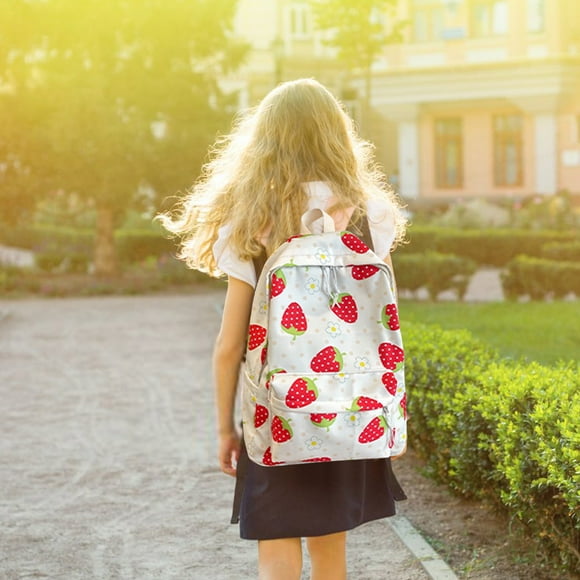 Isvgxsz Clearance Cute Strawberry Kids Backpacks for Girls Boys Teenager,BookBags Back to School Bag,Lightweight Travel Daypack Laptop Backpack,Elementary Primary Middle School Bags