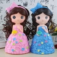 Glue Piggy Bank Cartoon Coin High Capacity Princess Home Decor Kid