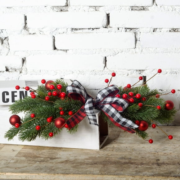 Christmas Decorative Garland Wall Hanging Simulated Green Plants Home Lintel Wall Hanging Festive Felling Arrangement