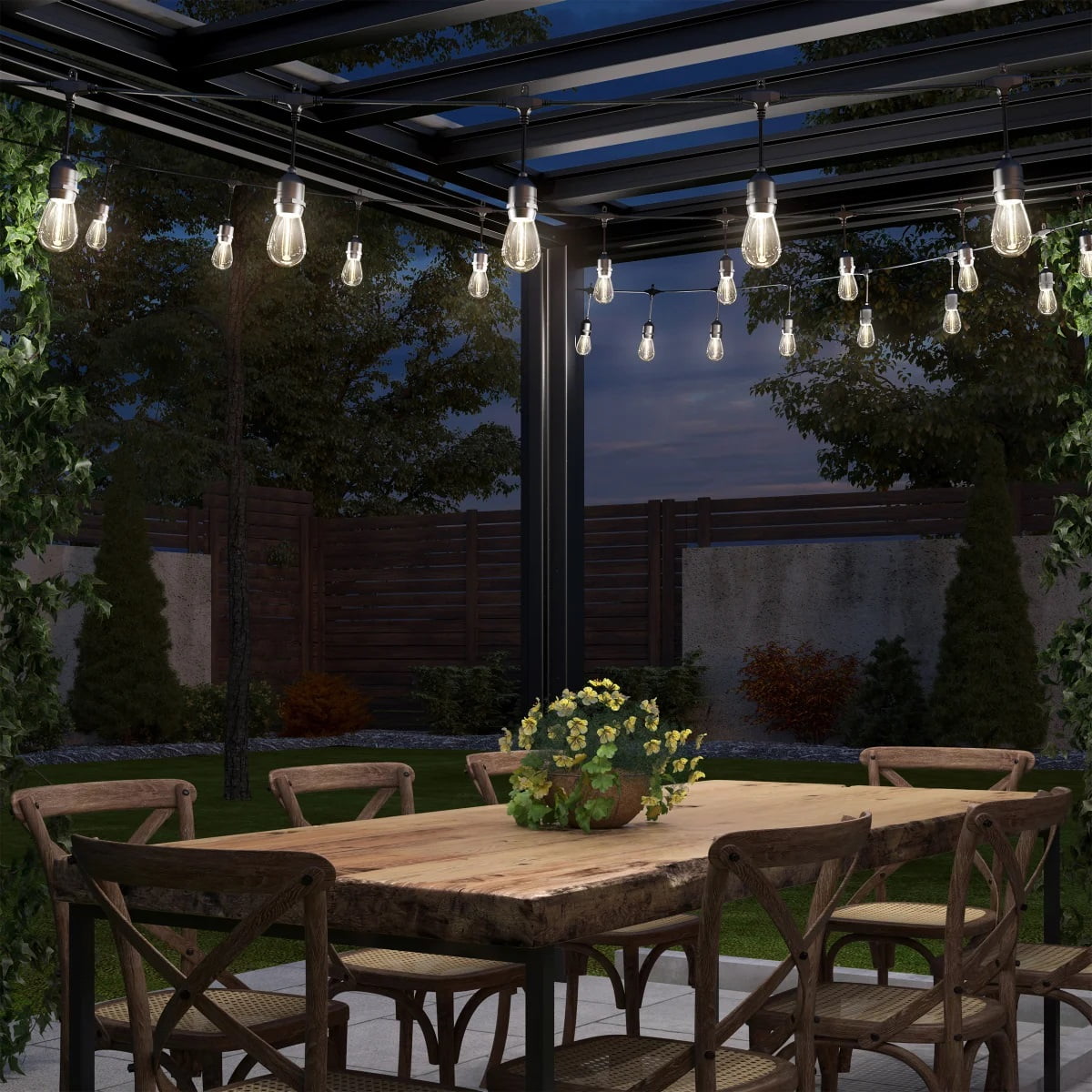 Artika Blaze 20 LED Bulb Outdoor Solar String Lights Matte