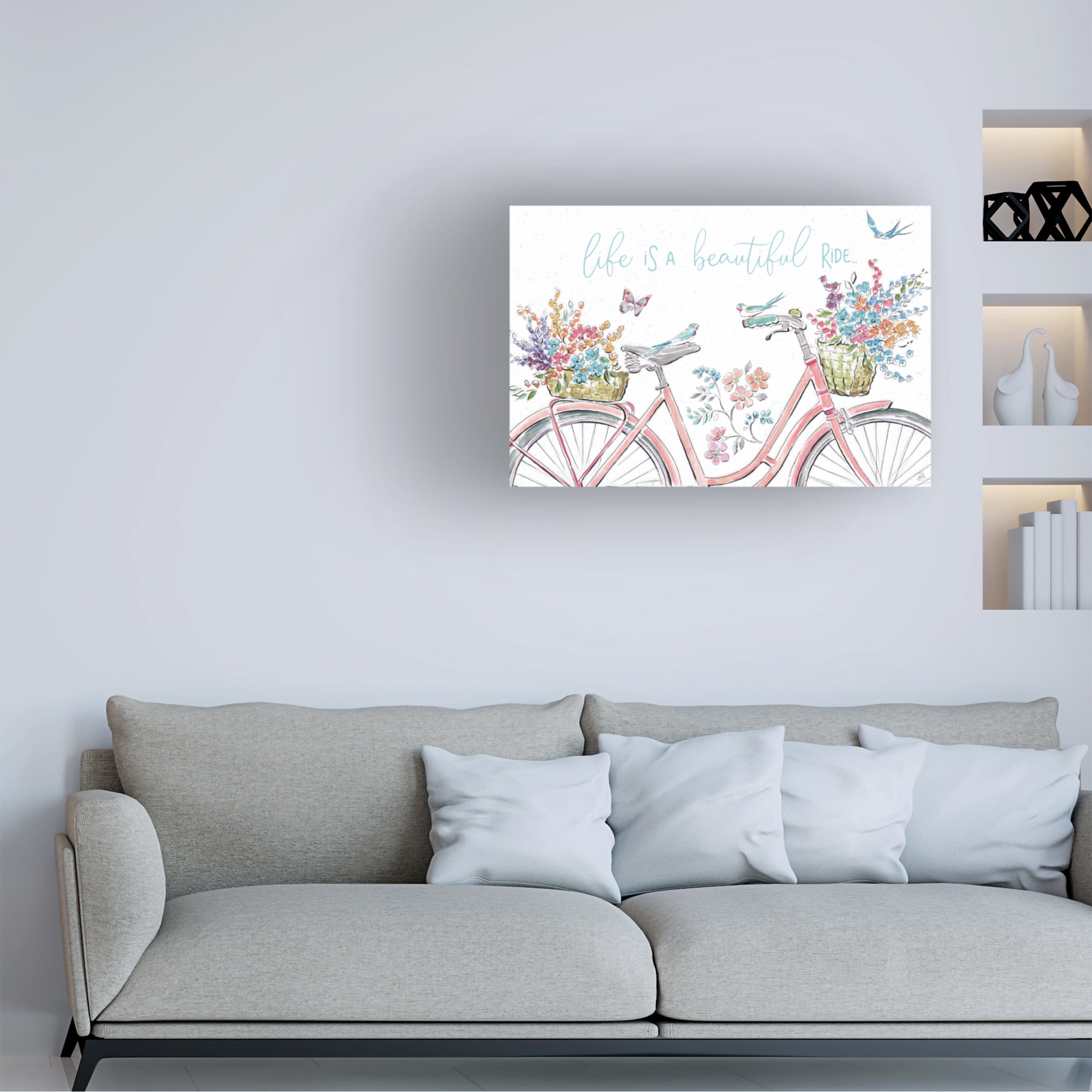 Daphne Brissonnet 'Sparrow Spring III Light' Canvas Art