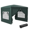 thumbnail image 1 of Outsunny 10'x10' Outdoor Pop Up Party Tent with Carrying Bag Green, 1 of 10