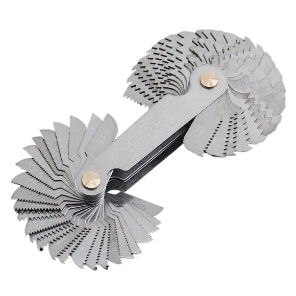 58PCS Thread Gauge 55/60 Degree Metric Inch Gear Tooth Screw Pitch Gauges Measurement Steel Thread Gage Measuring Tools ,Easy Identification