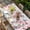 LightPink, variant on Pink Flowers Table Cloths for 4 Foot Rectangle Tables, Spring Floral Butterfly Leaves Plants Retro Beige Patio Waterproof Elastic Fitted Tablecloths, Washable Rectangular Table Cover for Camping