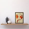 thumbnail image 2 of Modern Abstract Orange Autumn Leaf and Musical Notes Music Staff Lines Artwork Framed Wall Art Print A4, 2 of 4
