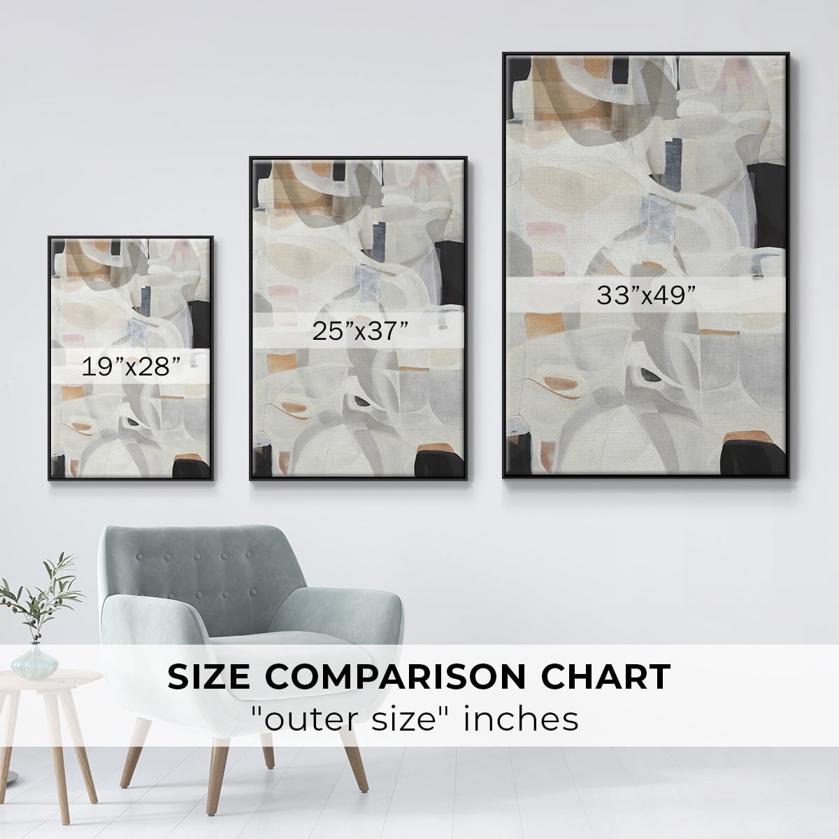 Windswept Framed Premium Gallery Wrapped Canvas - Ready to Hang - 17 x 25 - Black Floating Frame