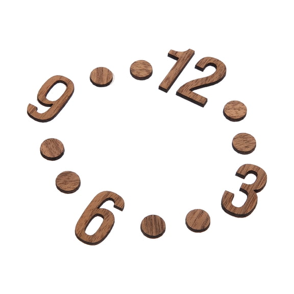 FRCOLOR DIY Wooden Clock Kit for Home Decor Easy Installation Light Brown Numbers for Wall Clock Assembly
