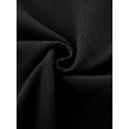 thumbnail image 5 of INSPIRE CHIC Women's Boat Neck Blouse Half Sleeve Slim Fit Ribbed Knit Tops XL Black, 5 of 5