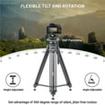 thumbnail image 3 of 3Pod 3Pod V3AH 3-Section Aluminum Video Tripod for Camera, Professional Camera Tripod with 2-Way Fluid Head, Mid-Level Spreader, Quick Release Plate, Max Load 8.8 Lbs., 61" Max Height Heavy Duty, 3 of 7