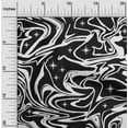 thumbnail image 2 of oneOone Jersey de Coton Tissu Noir Abstractions Matière de Robe Tissu Imprimé Tissu au Mètre 58 Pouces de Large, 2 of 4