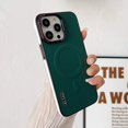thumbnail image 3 of Business Double Color Leather Magsafe Case for iPhone 12 13 14 15 Pro Max Magnetic Matte Soft Shockproof Cover for iPhone 15Pro, 3 of 5