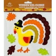 thumbnail image 6 of Serafina Home Fall Gel Cling Stickers for Windows and Mirrors - 4 Sheets of Reusable Seasonal Designs: Pilgrims Turkeys Sunflowers and More!, 6 of 6