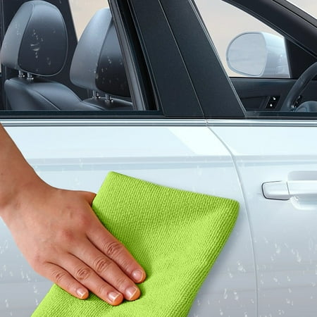 Xecvkr Microfiber Cleaning Cloth Thickened Absorbent Towel for Kitchen and Car 30x30cm Size Red Orange Yellow 80% Polyester 20% Nylon