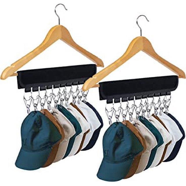 Percheros para gorras de béisbol ZHAOCHENG organizador de sombreros 2 piezas con 10 clips