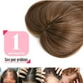 thumbnail image 4 of Short Hair Topper 12 Inch Layered Hair Toppers with Curtain Bangs for Women with Thinning Hair or Hair Loss Synthetic Wiglets Hair Pieces for Women(Ash Light Brown with Highlights), 4 of 6