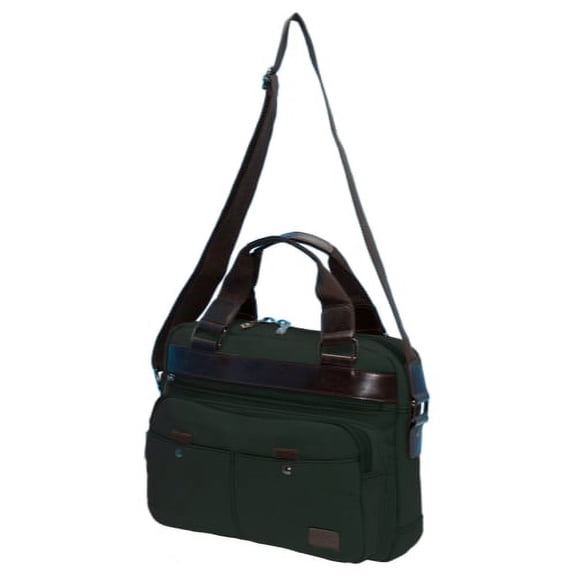 Hybrid Messenger Bag Water Resistant Canvas Satchel Laptop Briefcases Bookbag BLACK 16 Inch