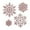 as shown, variant on 36 Pack Plastic Rose Gold Snowflake Ornaments , Hanging Decorations For Winter Christmas Tree