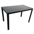 thumbnail image 6 of Topcobe Simple Assembled Tempered Glass & Iron Dinner Table for Kitchen, Black, 6 of 7