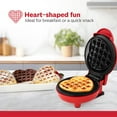thumbnail image 2 of Holstein Housewares Personal Non-Stick Heart Waffle Maker, Red - 4-inch Waffles in Minutes, 2 of 8