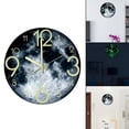 thumbnail image 4 of 30cm Large Round Modern Luminous Wall Clock The Stick Clocks Moon, 4 of 6