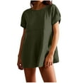 thumbnail image 2 of The Big Save of The Day kttectoa Tunic Casual Loose Swing Tops with Pockets Womens Clothes Solid T Shirts Short Sleeve Round Neck Tee Tops for Womens Costume, 2 of 9