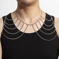 thumbnail image 1 of Collar de eslabones de borla multicapa oso de fresa joyería de moda, 1 of 5