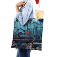thumbnail image 4 of Herramientas Bolso de tela con estampado de lienzo para mujer, bolsa de compras reutilizable y estética, con cremallera interior, regalo para mujer,40*40cm., 4 of 6