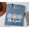 thumbnail image 5 of spring daisy t-shirt, life is good tee, floral graphic, boho flower tee, women’s pastel daisy t-shirt, vintage spring shirt, 5 of 6