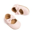 thumbnail image 5 of Bonario Baby Girls Dress Shoes Infant Mary Jane Bowknot Flats None-Slip Sole Princess Shoes for Newborn 3-18 Months, 5 of 9