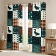 thumbnail image 3 of Homewish Jungle Wildlife Duck Black Out Curtains, Western Rustic Hunting Curtains Pack of 2 (42x63 Each), Vintage Tribal Patchwork Bedroom Curtains, Living Room Curtains Decor, 3 of 7