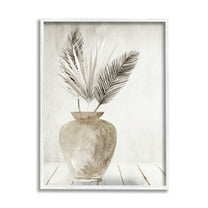 Stupell Industries Rustic Botanical Fronds Botanical & Floral Painting White Framed Art Print Wall Art, 11 x 14