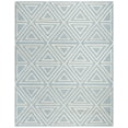 thumbnail image 2 of SAFAVIEH Kids Triangle Shapes Wool Area Rug, Blue/Ivory, 8' x 10', 2 of 6
