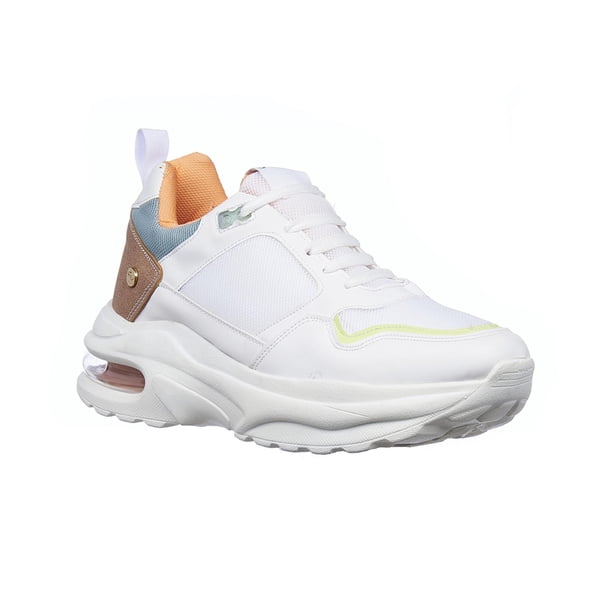 Tenis Mujer Juvenil Blancos Con Plataforma Cómodos blanco 26 Gosh 052D3Z
